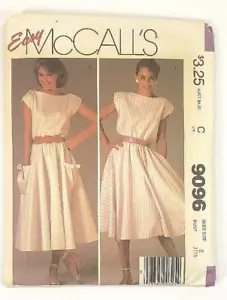 Abito pullover senza maniche vintage McCall's Easy Pattern 9096 Misses taglia 8 non tagliato - Foto 1 di 2
