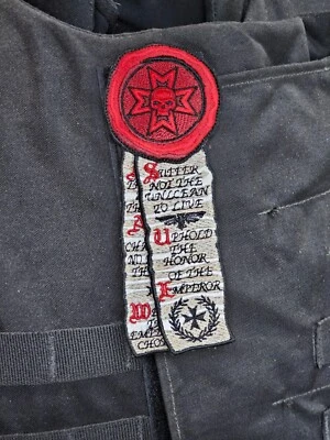 LUCKY 38 Grim Dark Black Templar Space Marine Purity Seal Patch Hook Back Warhammer 40k
