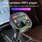 UK Car Wireless Bluetooth FM Transmitter MP3 PlayerUSB Charger 2024 Adapter N9I4