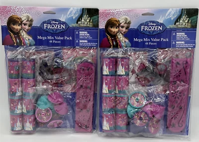 Paquete de 2 anillos calcomanías reglas de rastreo paquete de valor mega mezclado de 48 piezas de Disney Frozen paquete de 2 piezas Foto 1 de 4