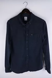 Lee BUTTON DOWN Men Casual Denim Shirt Black Cotton size S - Picture 1 of 6