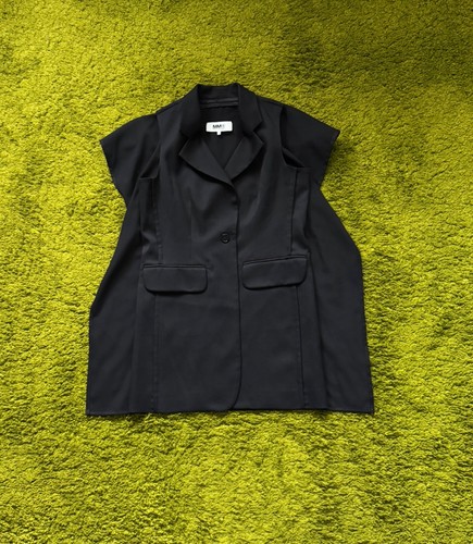 MAISON MARGIELA GILET SARTORIALE oversize Maison Martin Margiela MM6 MISTO LANA nero taglia 38