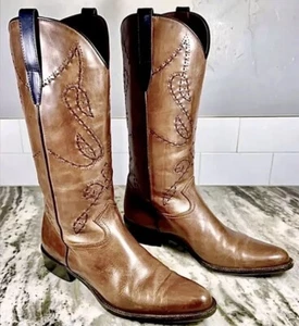 Size 6 - Lorenzo Banfi Women’s Leather Mid Calf 13” Riding Boots. Made in Italy - Picture 1 of 8