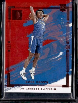 2023-24 IMPECCABLE INTERNATIONAL RED #43 KOBE BROWN  - Image 1 of 2