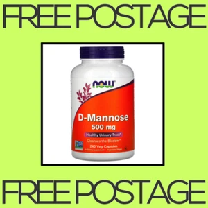 NEW NOW Foods, D-Mannose, Bladder Health, 500 mg - 240 Veg Capsules FREE SHIP - Picture 1 of 2