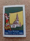 RARE USA  POSTER STAMP 1916 SAN DIEGO EXPOSITION