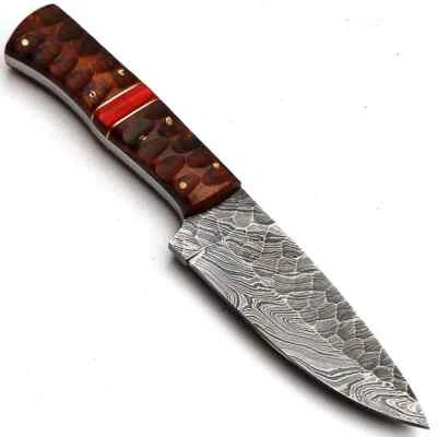 Damascus Steel Knife Handmade Rose Wood Handle knife - Image 1 of 3