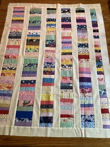 Handmade Scrappy Quilt Top 36 x 46 " - Picture 1 of 3