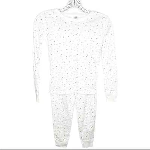 Girls Mini Boden White Pink Stars Pajama Set 11Y - Picture 1 of 6