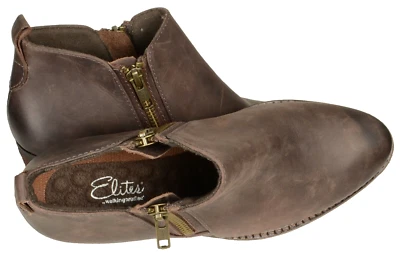 Walking Cradles Elites Womens Goodwin Ankle Zip Boot Size 6M Distressed Leather  - Image 1 of 4