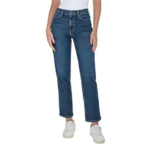 Calvin Klein Women High Rise Straight Leg Jean (Dark Blue, 8) new w/ tags - 5s1 - Picture 1 of 3