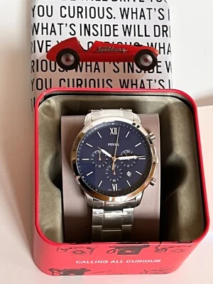 Fossil  FS5792 Neutra Mens Chronograph Quartz Blue Dial Watch BNWT/Gift Box $180 - Image 1 of 4