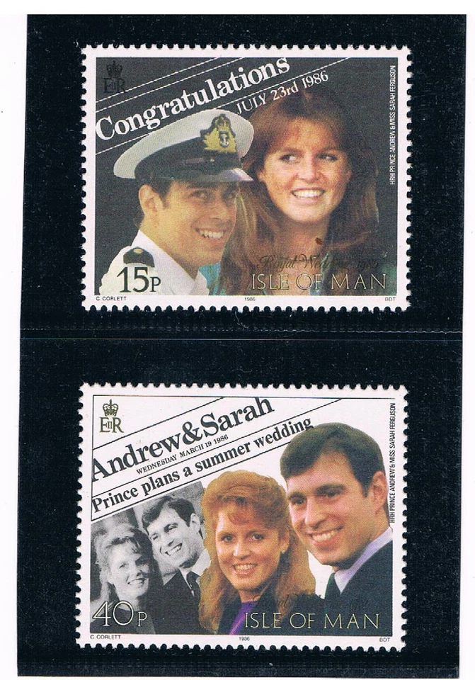 ISLE OF MAN i1986 Wedding of Prince Andrew MLH CV $2.55 - Image 1 of 1