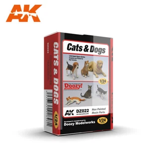 AK-Interactive 1/24 Cats and Dog (resin) - Picture 1 of 1