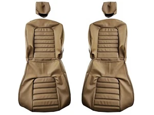 Fits: Alfa Romeo Spider 1971-94 Style 1 Light Saddle Leather Seat Covers - Foto 1 di 3