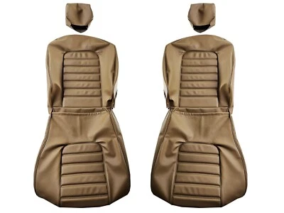 Fits: Alfa Romeo Spider 1971-94 Style 1 Light Saddle Leather Seat Covers - Image 1 of 3