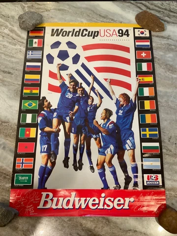 1994 World Cup USA Soccer Futbol Poster Budweiser 20x29 Cover