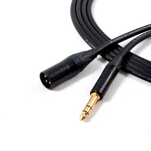 Neutrik Black and Gold Male XLR to Jack, Sommer Carbokab Cables. Microphone lead - Picture 1 of 2