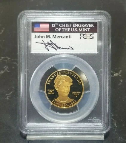 2012-W First Spouse Gold 1/2oz $10 Frances Cleveland Term 2 PCGS PR 70 Mercanti Cover