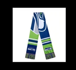 NFL Football Seattle Seahawks Team Colorblock Scarf Accessory Ware - Picture 1 of 1