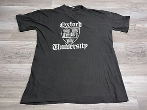 Vintage 80s 90s Oxford University Paper Thin T-Shirt Sz XL Faded Crest Spell Out - Picture 1 of 8