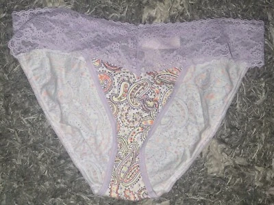 Bikini VS Vintage Encaje Ribete Tanga NUEVO Talla Mediana Paisley  Foto 1 de 2