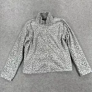 Giacca Ralph Lauren Extra Large XL Grigio Avorio Pile Zip Intera LRL Active Donna - Foto 1 di 14