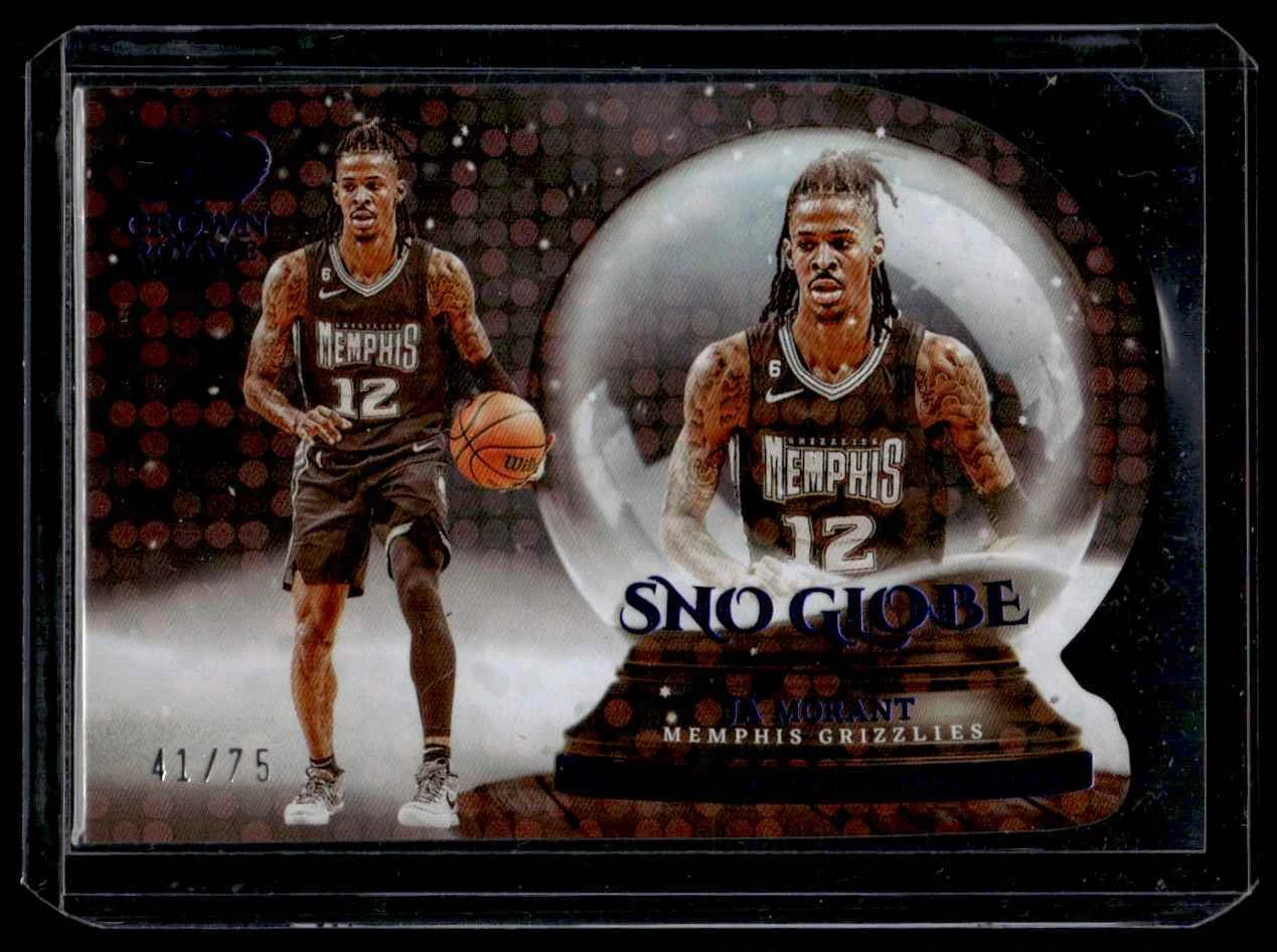 2022-23 Panini Crown Royale Sno Globe Blue Ja Morant 41/75 Memphis Grizzlies #5