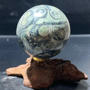 203G Natural Peacock eyeBall Quartz Crystal Healing Sphere Reiki +Stand - Picture 1 of 14