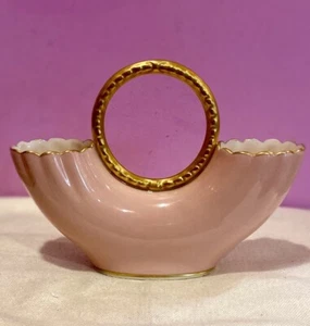 LENOX 1940 CORAL DOUBLE WEDDING RING VASE, GOLD RING Green Stamp EUC - Picture 1 of 15