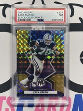 Zack Martin 2022 Panini Mosaic Black Gold Choice Prizm /8 PSA 7 Cowboys RARE!