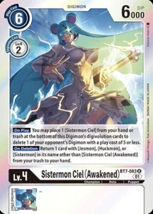 (197)Digimon Card Game BT7-083 Sistermon Ciel (Awakened) Rare - Picture 1 of 1