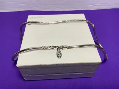"Collar de cadena de serpiente Pandora broche de garra de langosta 19,5""" Foto 1 de 4