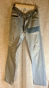 Vintage Levis 501xx Jeans Herren USA Blau Hose Faded Button Fly 34x36 90er Rot - Bild 1 von 20