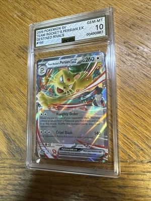 2025 Pokemon SV Team Rockets Persian EX Destined Rivals 150/182 AGS GEM MT 10 - Image 1 of 4