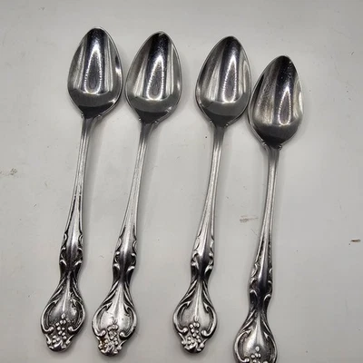 Juego de 4 cucharas de té de acero inoxidable personalizadas Epic Vintage Japan Masquerade Foto 1 de 4