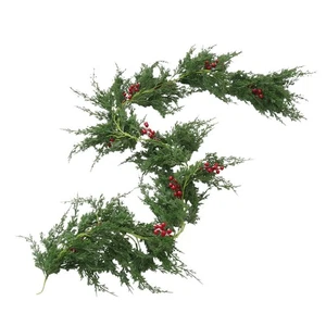 1Pc Xmas Simulation Rattan Decorative Rattan Artificial Rattan Adornment (Green) - Picture 1 of 12