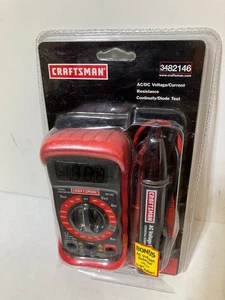 Craftsman MultiMeter Model 34-82146 Cat II 600volt AC-DC, OHMS 8 Function NEW - Picture 1 of 4