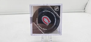 Montreal Canadiens Inglasco NHL Official Game Hockey Puck In Cube NEW - Picture 1 of 3