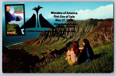 #4060 Wonders of America Highest Sea Cliffs FDC Maxi Card w/Pictorial Cancel - Image 1 of 2