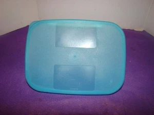 Tupperware Vintage Blue Lid #2088C -6"x4 1/2" Freeer Storage Container -EUC - Picture 1 of 2