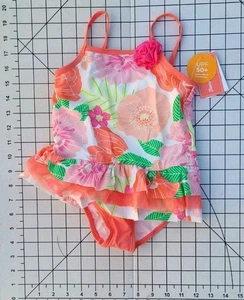 NEU Gymboree Fairy Blossom Mädchen Blumen Rüschen Badeanzug Badeanzug - 50+ UPF - Neu mit Etikett - Bild 1 von 8
