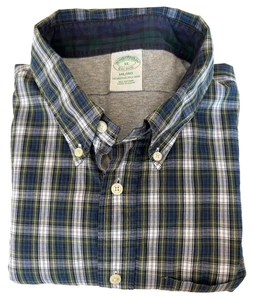 Camisa forrada Brooks Brothers para hombre XL Milano calce a cuadros todo algodón manga larga - Imagen 1 de 8
