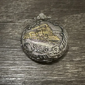 Zugmotiv Quarz Taschenuhr  - Bild 1 von 9