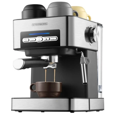 Espresso Maschine Kaffeemaschine Cappuccinomaschine Milchaufschäumer Siebträger - Bild 1 von 4