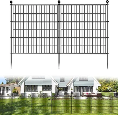 10 Panels No Dig Decorative Outdoor 10 Panels-23.6 ft(L) X 32 in(H), Black  - Image 1 of 4