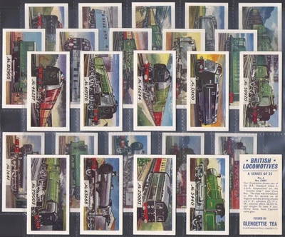 GLENGETTIE (TEA)-FULL SET- BRITISH LOCOMOTIVES 1959 (25 CARDS) EXCELLENT+++ - Image 1 of 4