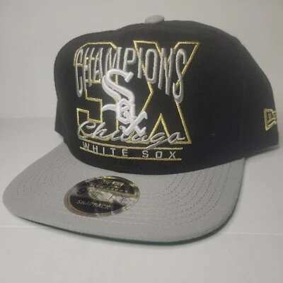 Chicago White Sox MLB 3X CHAMP New Era 9Fifty NEGRO/GRIS Ajustable ENVÍO EN CAJA Foto 1 de 4