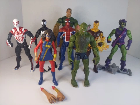 MARVEL LEGENDS Spider-Man Sandman BAF + Complete Set of 7 Figures Cover