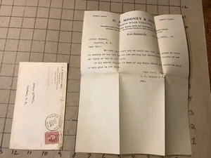 original 11-25 1916: G F Mooney letter, wood turnings, Farmington Nh w envelope - Picture 1 of 4